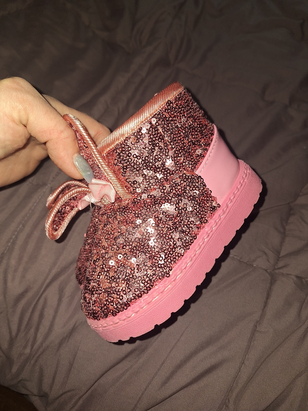 Boutique 9 Pink Sequin Toddler Boots 6c